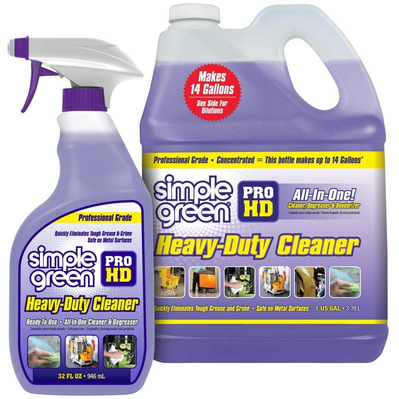 simple green Pro HD Purple Concentrated Cleaner & Degreaser - Heavy Duty, Professional, Automotive, Restaurant, Grills, Ovens (32 oz Spray @Heavy Strength and 1 Gal Concentrate Refill) - Image 1